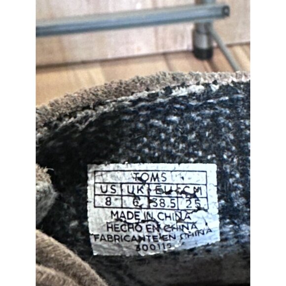 Toms Suede Desert Wedges Ankle Boots Lace-Up Booties Taupe Beige Size Womens 8 - Picture 16 of 16